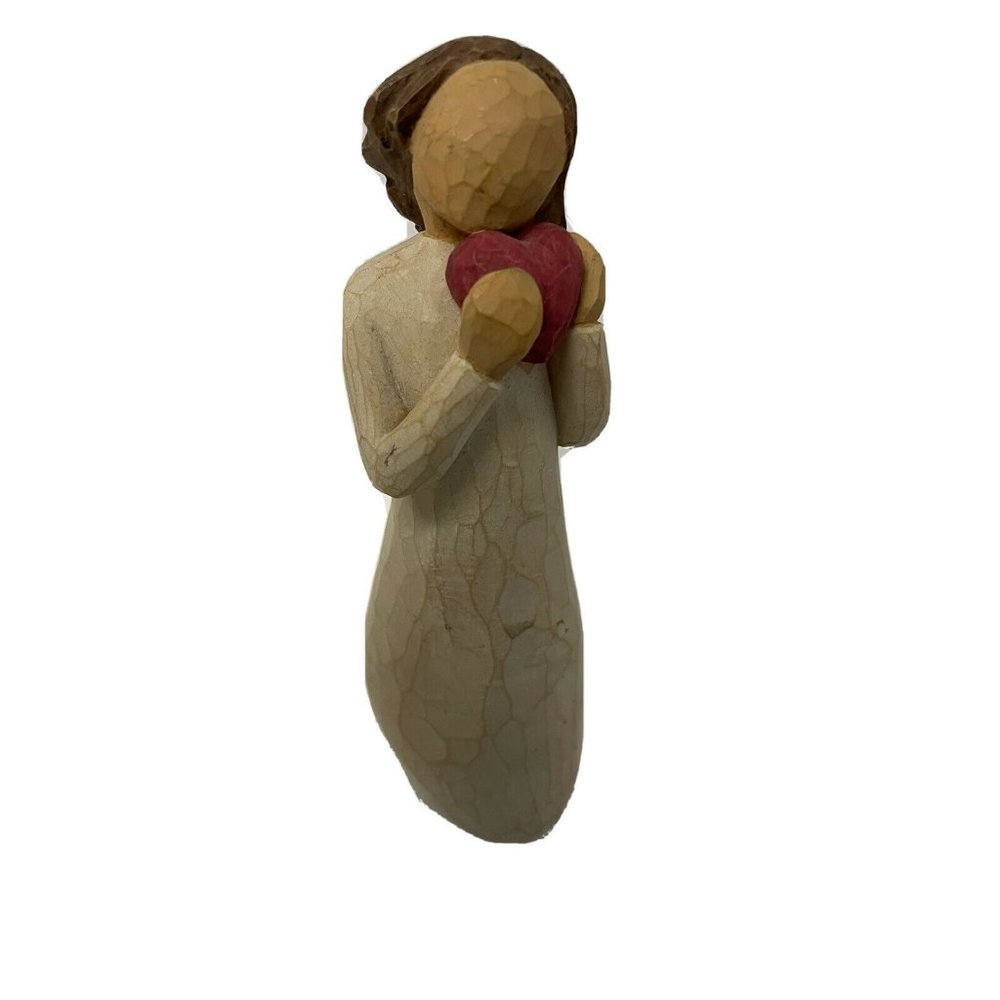 Willow Tree‎ Angel of The Heart Brown Wood Carving  5 1/2"